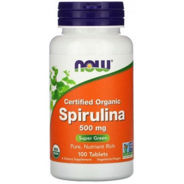 Imagine produs NOW Foods Spirulină Organica 500 mg - 100 tabs