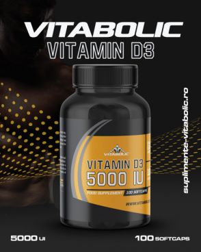 Imagine produs Vitamin D3 5000UI 100 softcaps