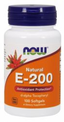 Poză Now Vitamin E-200 Natural 100 softgels