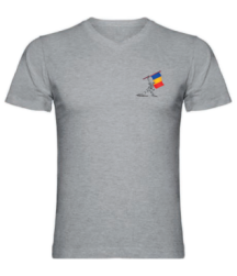 Poză Tricou gri RO Flag