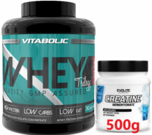 Poză New Whey Trilogy 2Kg + Evolite Creatine 500g