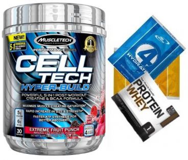 Imagine produs Muscletech Cell Tech Hyper-Build + 3 mostre plic